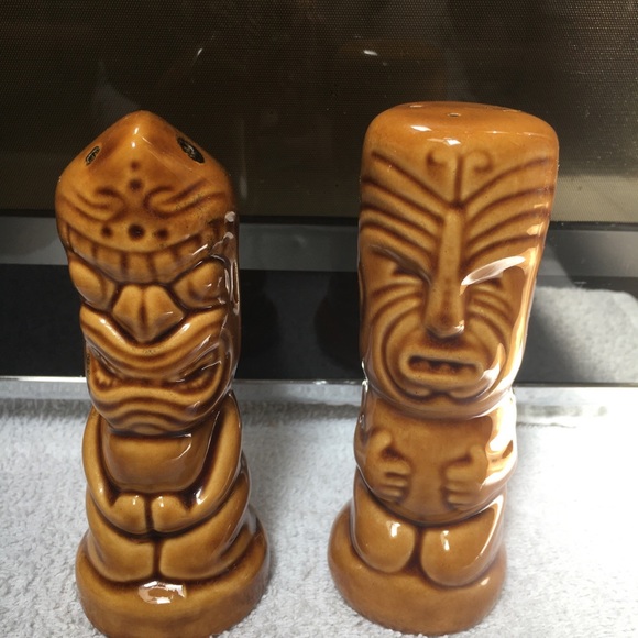 Dining Vintage Tiki Salt And Pepper Shakers Poshmark